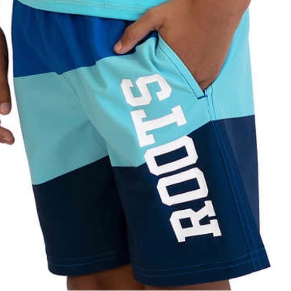 NEW Roots Boys XXL 18-20 Mens XS blue navy swim trunks board shorts boxers UPF40 - Picture 3 of 6